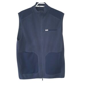 Figs On Shift Fleece Vest Navy Scrubs Healthcare Mens Size L Primaloft